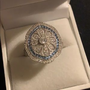 Sterling silver sand dollar ring.